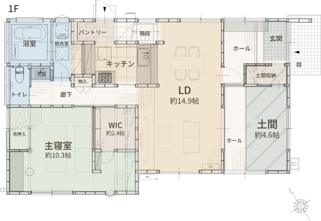 1階の間取り図