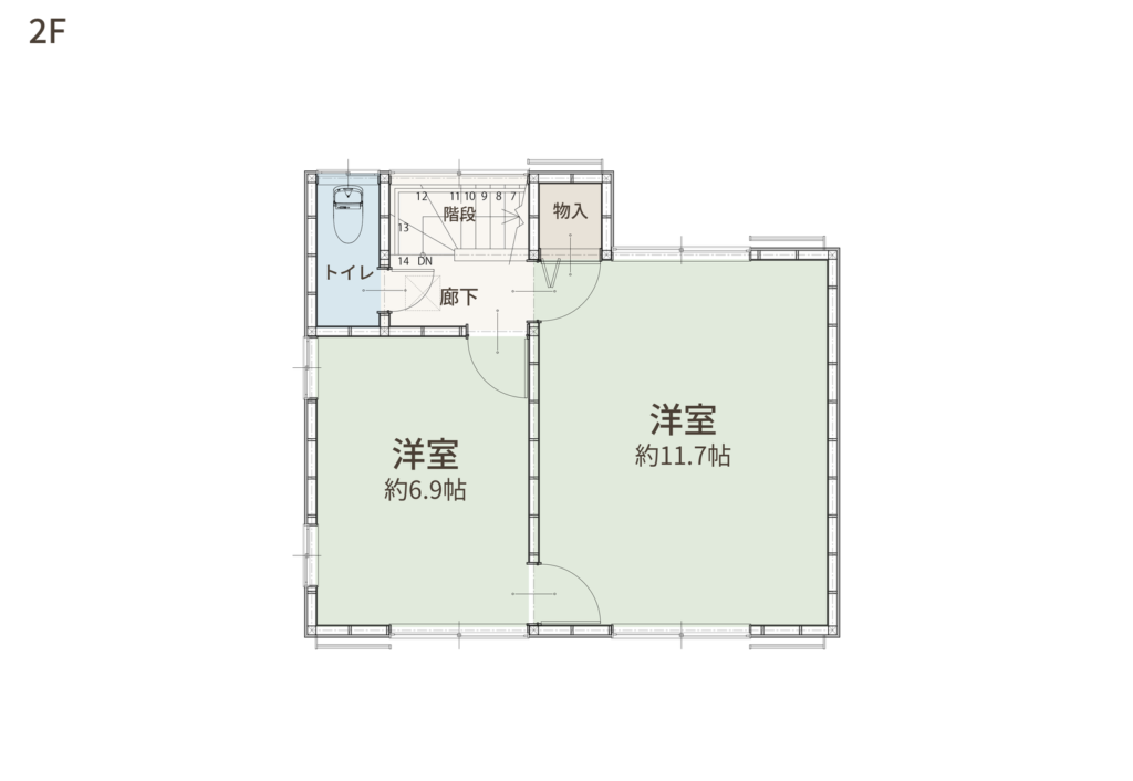 2階の間取り図